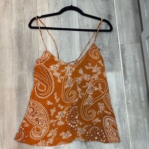 ZARA Brown Paisley Camisole Top
